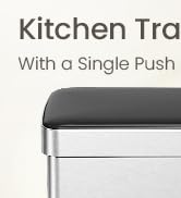 Cesun Kitchen Trash Can, 2 x 8 Gallon Dual Compartment Trash and Recycle Bin Combo, Double Stainl...