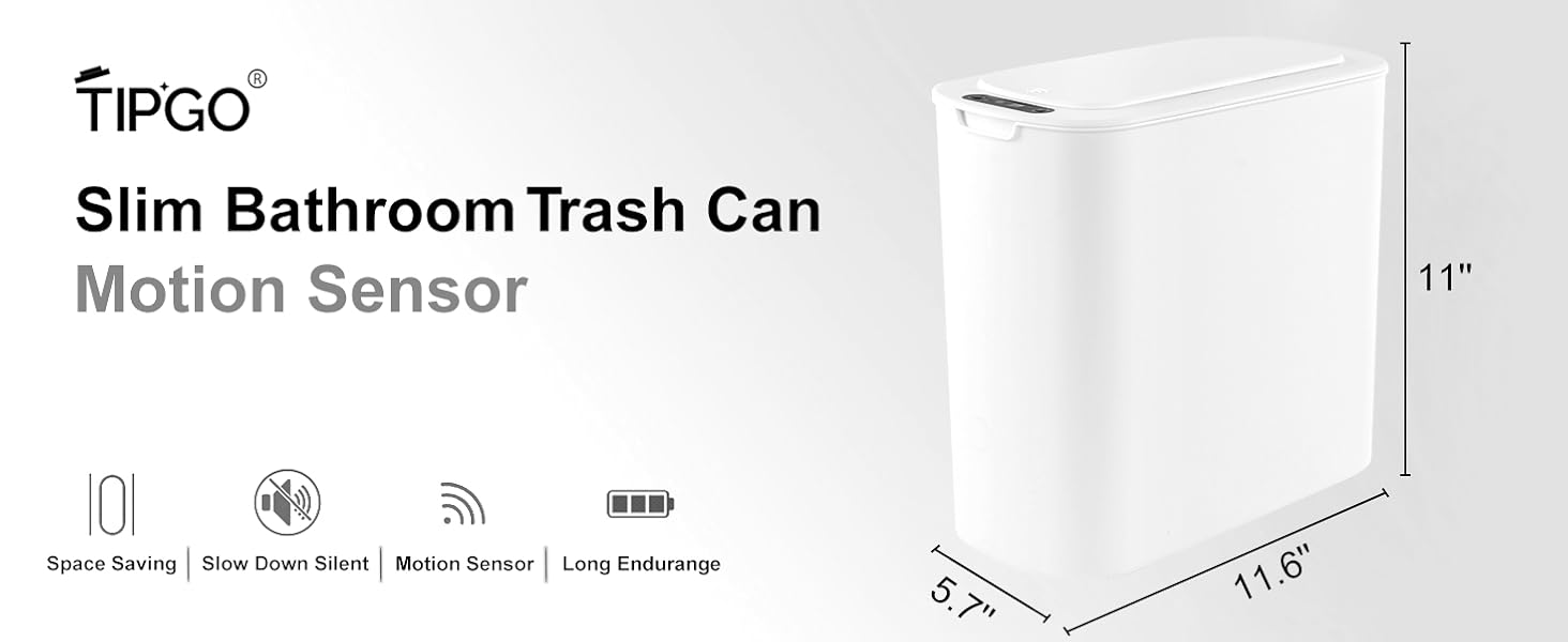 2.6 Gallon Slim Trash Can