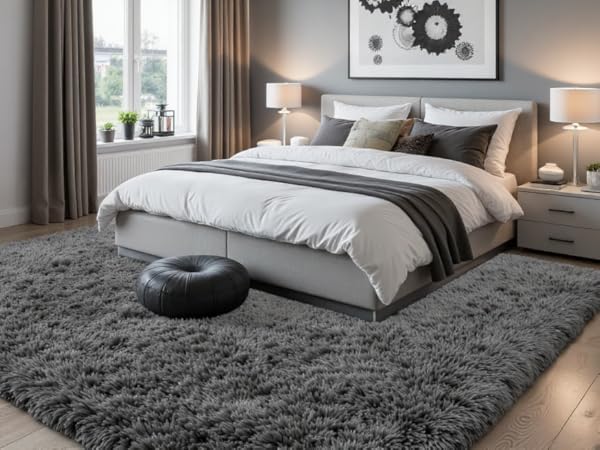 soft fluffy shag area rugs for living room bedroom