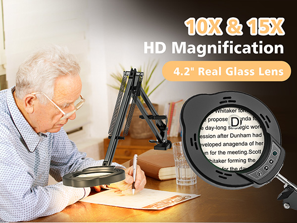 Magnifying Glass with Light and Stand