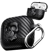 Ephoou for AirPods 4 Case (2024) with Skull Lock &amp; Carabiner Keychain, Girls Boys Funny Cool 3D S...