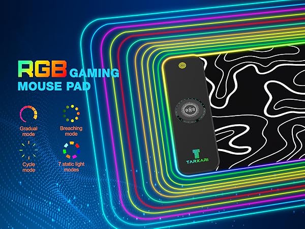TARKARI Magnetic Wireless Charging RGB Mouse Pad