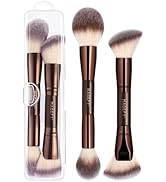 MAGEFY Double Ended Makeup Brush 2Pcs Foundation Makeup Brushes for Concealing Blending Setting B...