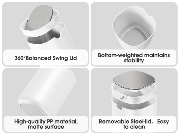 Swing Lid weighted High-quality Easy to clean