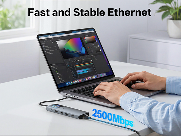 usb c hub with ethernet port