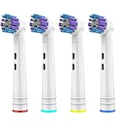 Replacement Toothbrush Heads for Oral-B, 4 Pack Replacement Heads Compatible with Oral B Braun El...