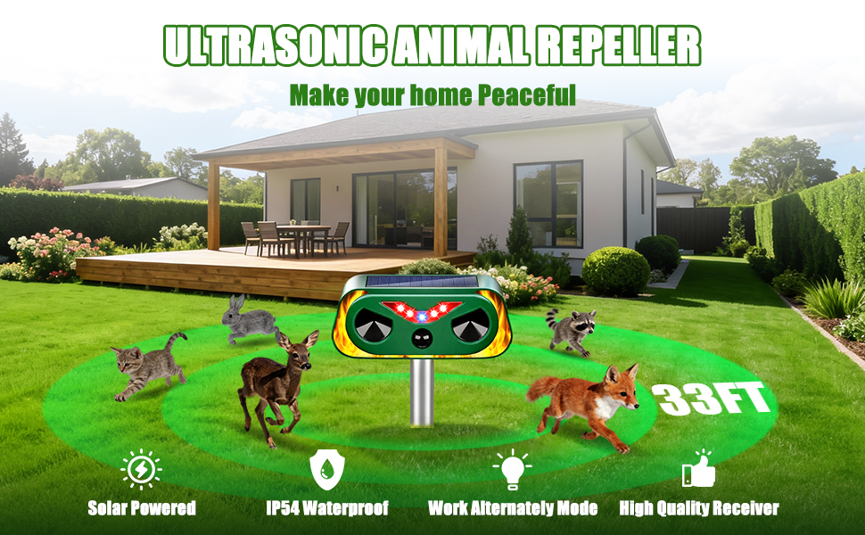 Ultrasonic Animal Repellent Outdoor