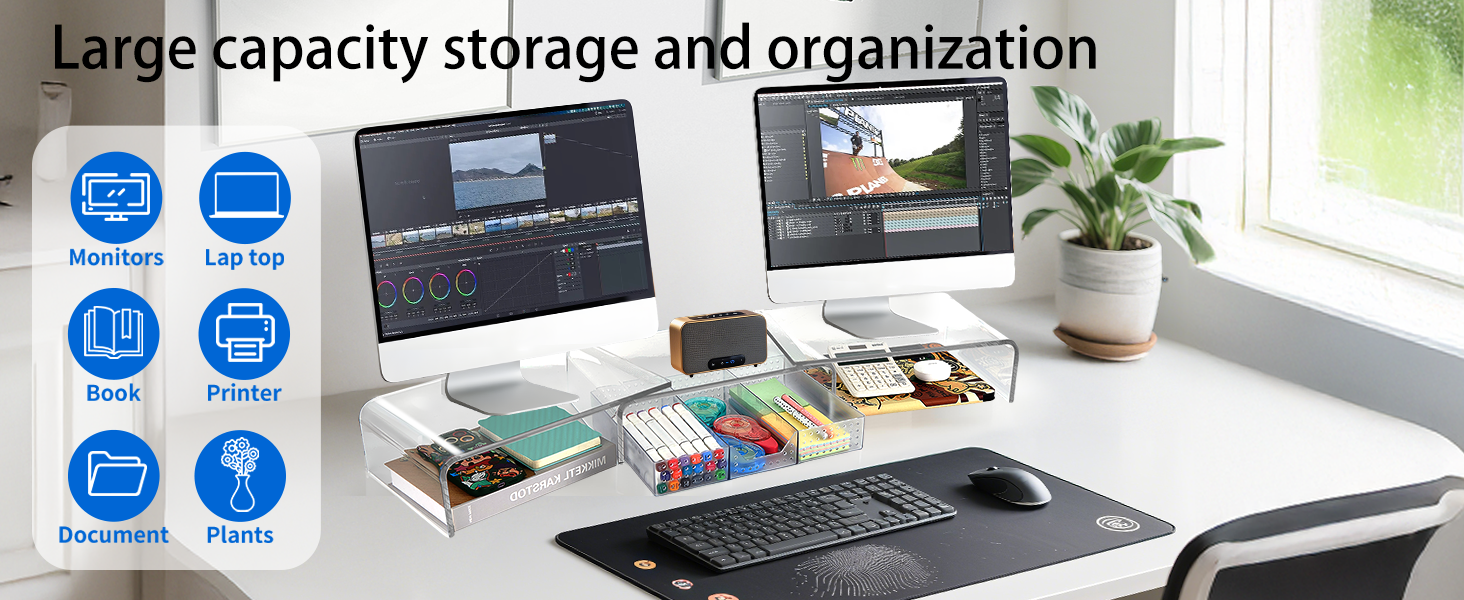 acrylic monitor stand