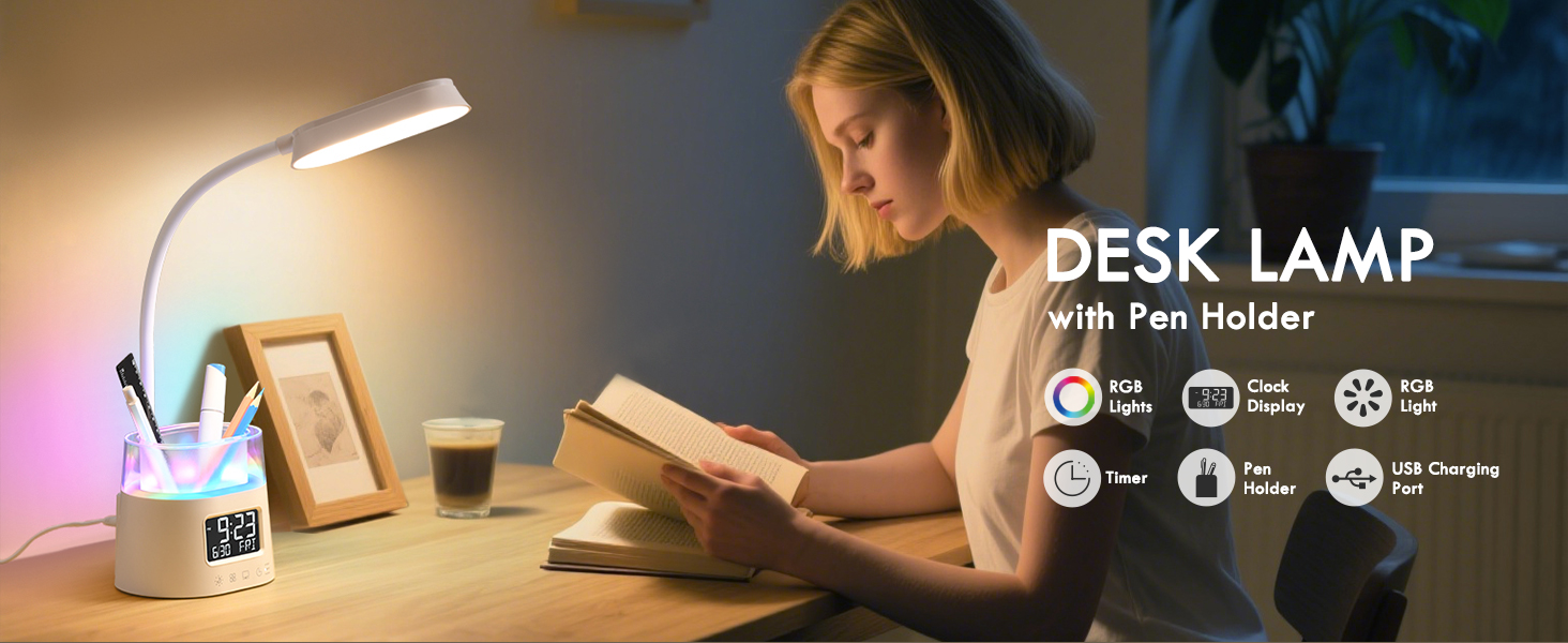 Desk Lamp with Pen Holder