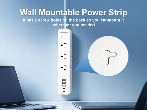 flat plug power strip