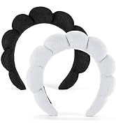 Ztomine Spa Headbands for Washing Face or Facial, Set of 2 Skincare Headbands, Terry Cloth Headba...