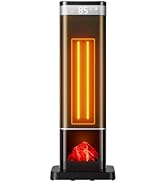 OLIXIS Space Heaters for Indoor Use 24inch with 3 Light Colors, Heaters for Bedroom Adjustable Th...