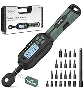 1/4 Torque Wrench Digital(1.1-22.2Ft.Lb) ±1% Accuracy Digital Torque Wrench 1/4 Drive with Buzzer...