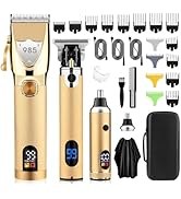 Saoilli Professional Hair Clippers Hair Trimmer for Men,Beard Trimmer Nose Hair Trimmer Set,Cordl...