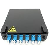 Ultra Spec Cables Wall Mount Fiber Enclosure with Splicing Module and Loaded 6 Port LC-UPC Single...