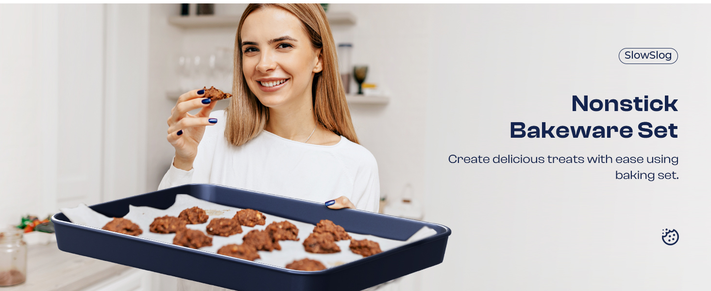 PFOA-free nonstick baking sheets for effortless food release and cleaning