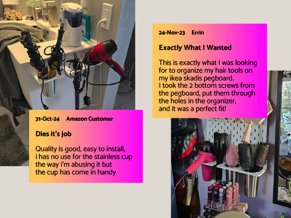 blow dryer wall mount holder
