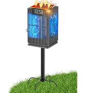 Solar Bug Zapper Outdoor, Waterproof Mosquito Zapper Type-C &amp; Solar Powered, Auto On/Off, Cordles...