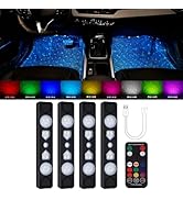 PIFOOG Interior Car Lights LED Wireless RGB Cars Inside Ambient Lighting Remote Automotive Neon A...