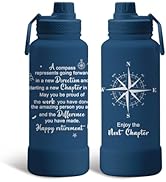 Retirement Gifts for Women, Men - 34oz Retired Water Bottle with Lid, Double Wall Vacuum Insulate...