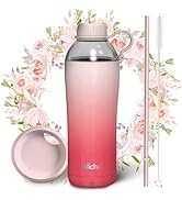 Allcho Insulated Water Bottle for Women, 18 oz Stainless Steel Water Bottles, Double Walled, 2 Li...