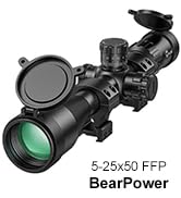 CVLIFE BearPower 5-25x50 FFP Rifle Scope - First Focal Plane Scope with MOA Illuminated Reticle, ...
