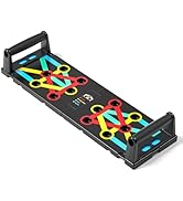 UPREIGN Multi-Functional Push-Up Plate with 4 Color Zones and 16 Holes. Portable and Foldable Pus...