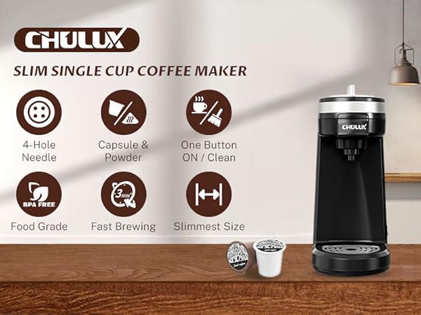 Fresh and hot coffee brews right into your cup or mug, there&amp;#39;s no mess left to clean and no waste.