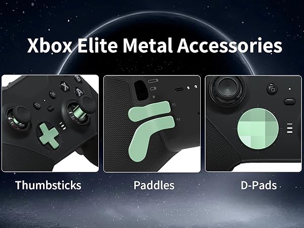 16 in 1 Metal Thumbsticks for Xbox One Elite Series 2, Elite Series 2 Controller Accessory Kits 