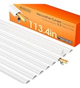 Cord Hider Kit, 113.4in Cord Covers for 2-3 Wires on Wall, Paintable Cable Hider Wire Covers for ...