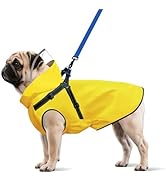 Dog Raincoat: Dog Rain Jacket with Reflective Harness &amp; Removable Hood | Waterproof Dogs Rain Coa...