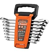 HORUSDY 8-Piece Metric Ratcheting Wrench Set | Ratchet Combination Wrench Set with Organizer | 72...