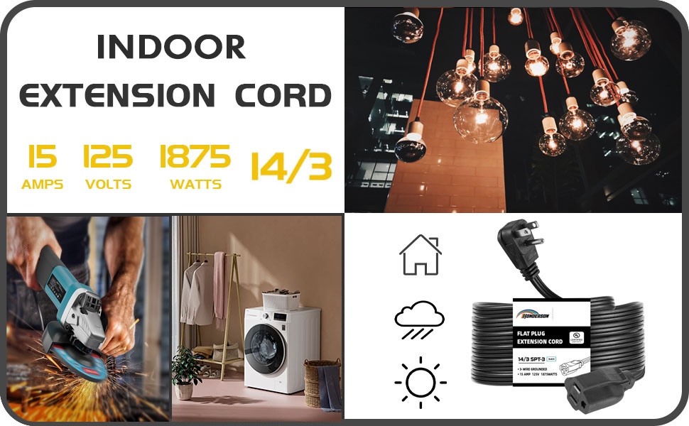 Black extension cord