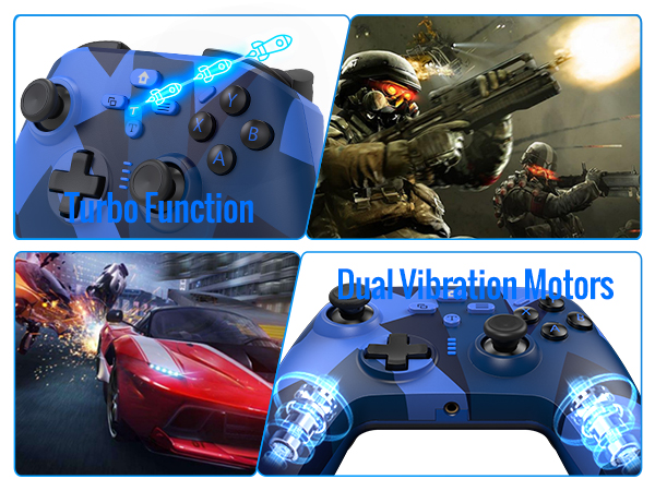 for xbox one controller dual vibration motor turbo function