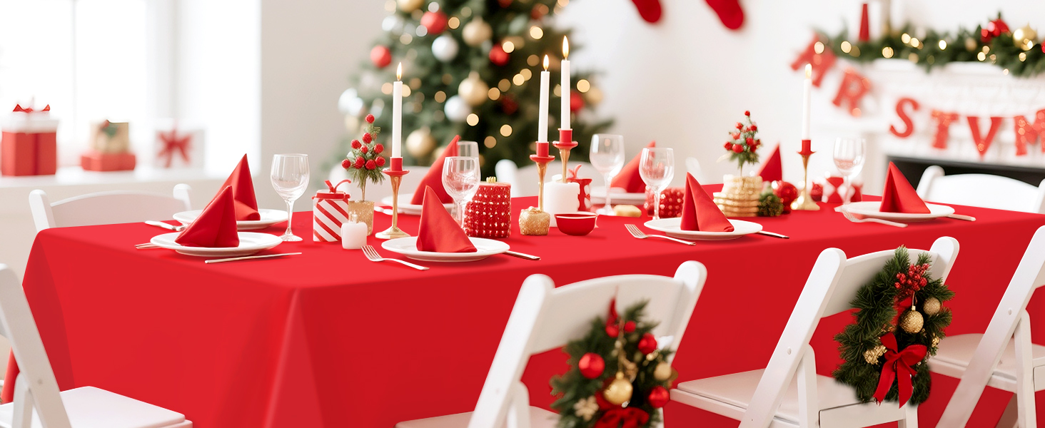 Red Plastic Tablecloth