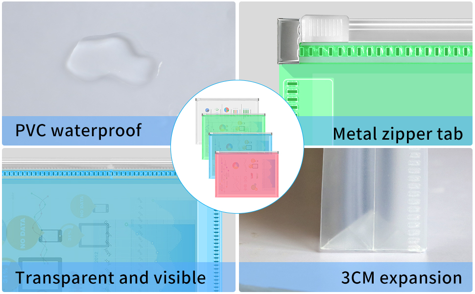 plastic envelopes plastic folders office supplies zipper closure file folder for documents school
