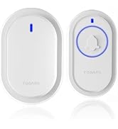 Wireless Doorbell,Mini Doorbell 500ft Range 0-110dB Mute Mode 40 Doorbell Chimes,5 Levels Volume ...