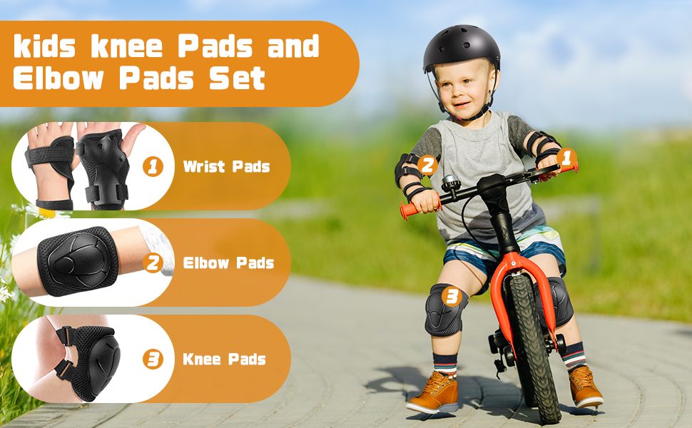 kids knee pads and elbow pads set