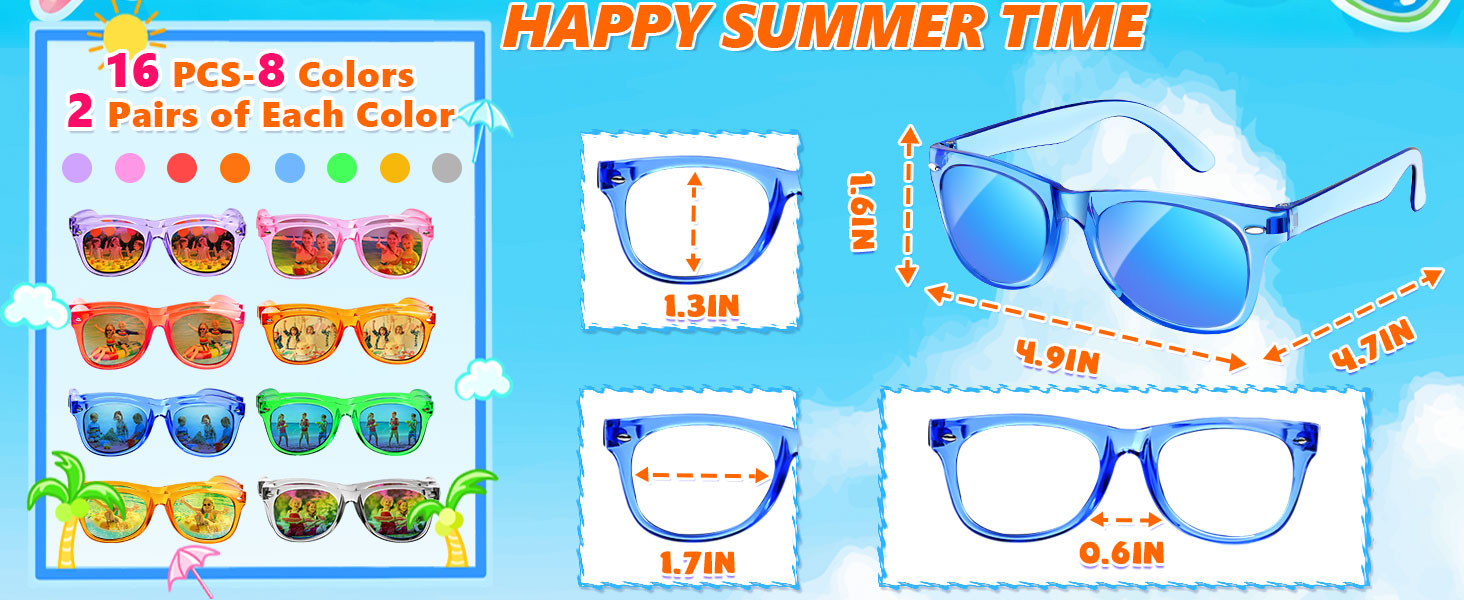 16 Packs kids sunglasses