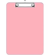 Rimilak Plastic Clipboards with Low Profile Metal Clip, Translucent Clip Board, 12.5 x 9 Inch Let...