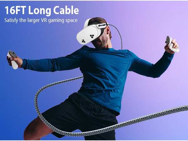 meta quest 3s link cable with charging usb c