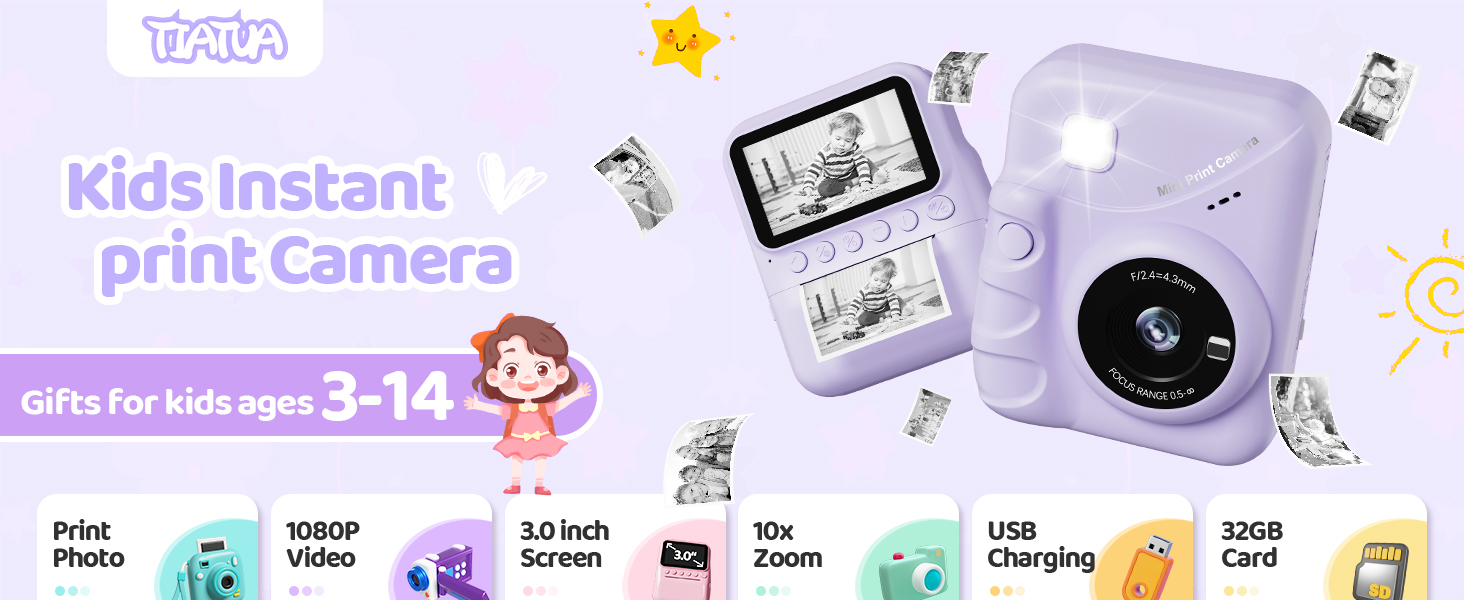kids camera instant print girls boys toyscolor photos ages 3 5 7 4 6 8 13 7 12 9 10 11 14 year old 