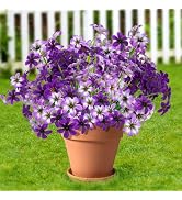 Danhh 16 Bundles Artificial Flowers, UV Resistant Fake Pansy Silk Flowers, Realistic Faux Plants ...
