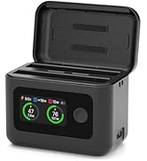 Jakoly Fast Dual Battery Charger for Insta360 X5, Smart 27W Charging Case with LED Display, Intel...