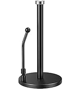 SMARTAKE Paper Towel Holder for One Hand Tear, Paper Towel Dispenser Standing Weighted Base Non-S...