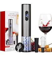 Electric Wine Opener Set for Red Wine, Rechargeable Automatic Wine Corkscrew Bottle Opener with F...