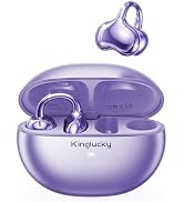 Kinglucky Upgraded Clip-On Earbuds Comfortable fit &amp; Crystal-clear Sound, 40H Playtime Open Ear B...