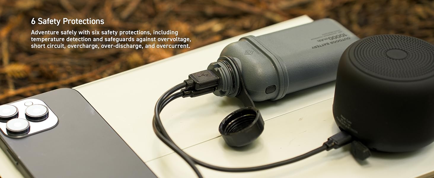 6 safety protections over voltage overdischarge short circuit overcurrent temperature detection