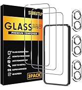 SIBEITU 3 Pack Screen Protector for iPhone 17 with 3 Pack Camera Lens Tempered Glass Protector + ...
