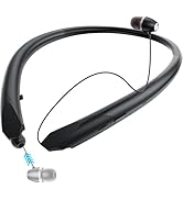 MOCANIO Neckband Bluetooth 5.3 Headphones Retractable Sports Music Ultra-Long Battery Life Runnin...